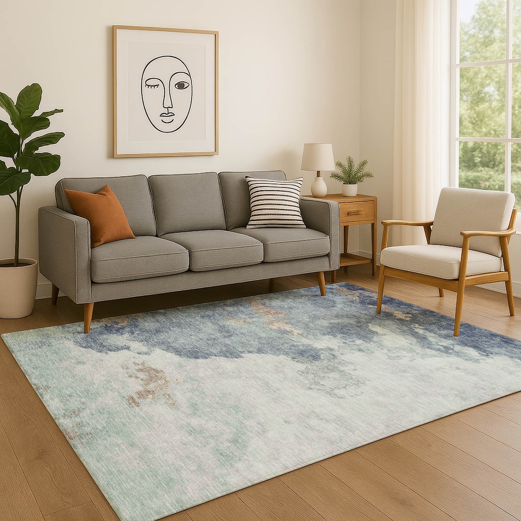 Premium Washable Super Soft Modern Storm Mayfield Rug
