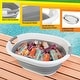 preview thumbnail 6 of 5, Collapsible Laundry Basket - 10.3-Gallon Portable Sink - Multipurpose Plastic Bin - Camping Essentials by Wakeman Outdoors