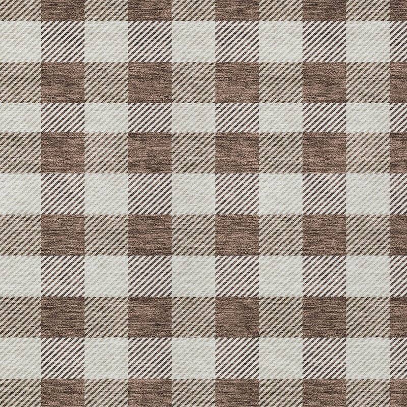 HomeRoots Plaid Transitional Rectangle Outdoor Rug