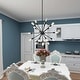preview thumbnail 2 of 12, 18-Light Industrial Modern Metal Black Sputnik Chandelier
