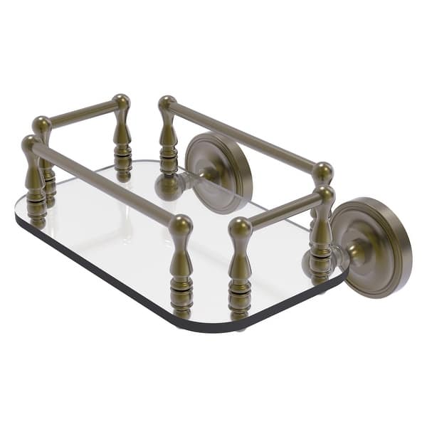 Allied Brass Prestige Regal Collection Wall Mounted Glass Guest Towel Tray in Satin Nickel