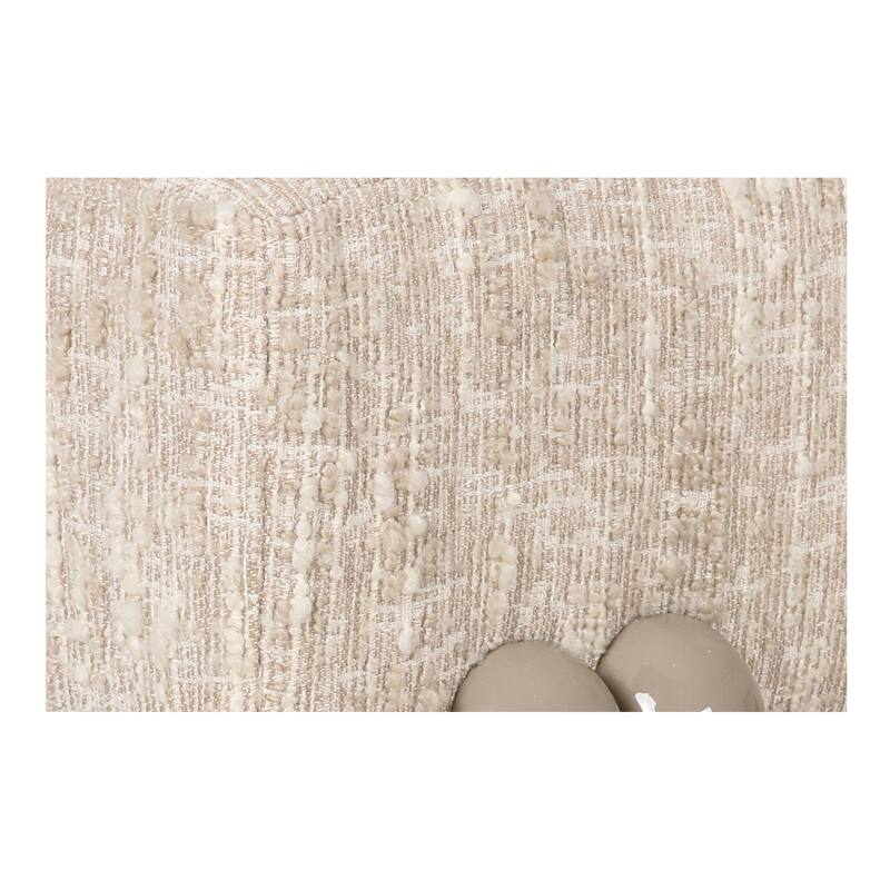 NADAAL STUDIOS Jessamine, Bench With Textured Boucle Upholstery - 55.9"W x20.5"D x16.5"H