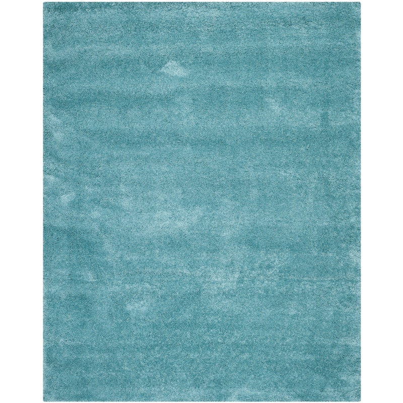 SAFAVIEH, Milan Shag Afton 2-inch Thick Area Rug - 8' x 10' - Aqua Blue