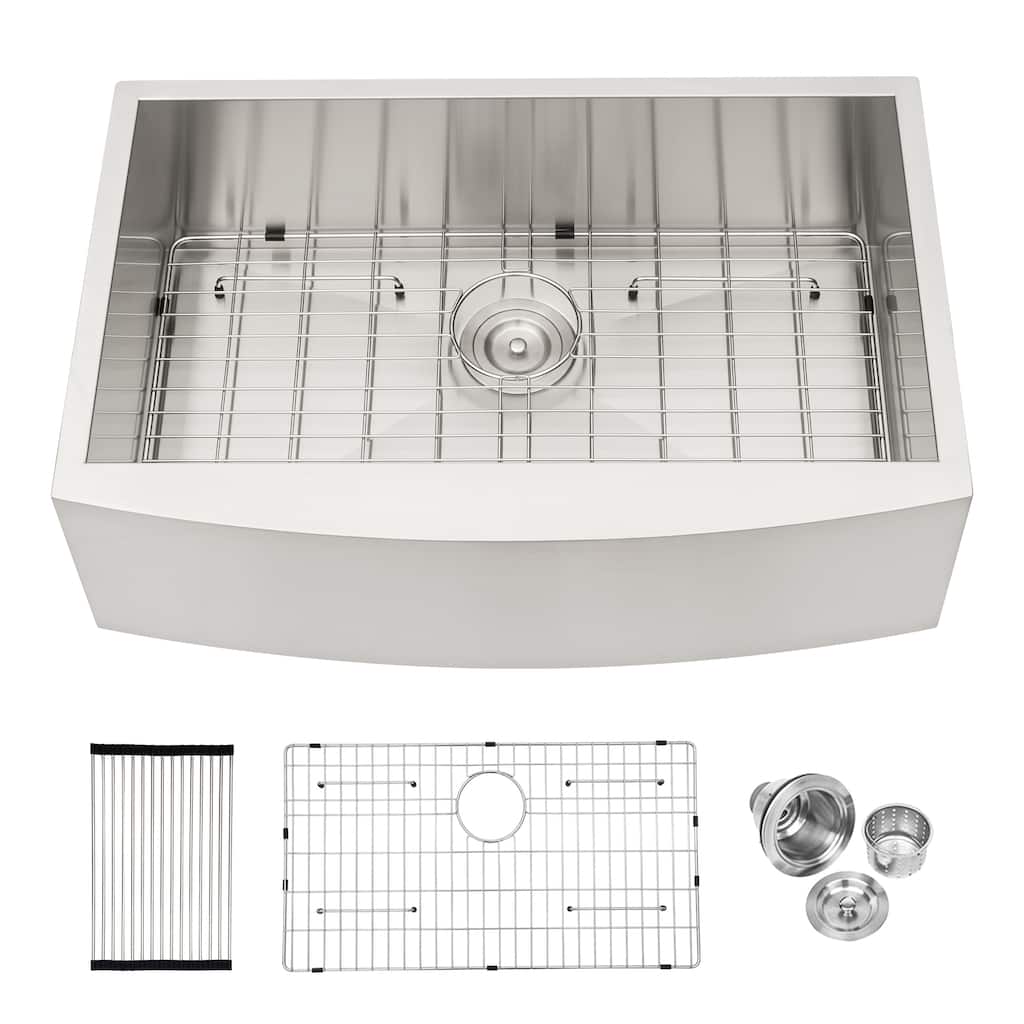 Farmhouse Stainless Steel 16 gauge Apron Front Kitchen Sink
