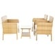 preview thumbnail 24 of 52, SAFAVIEH Outdoor Aboka 4-Piece Conversation Patio Set