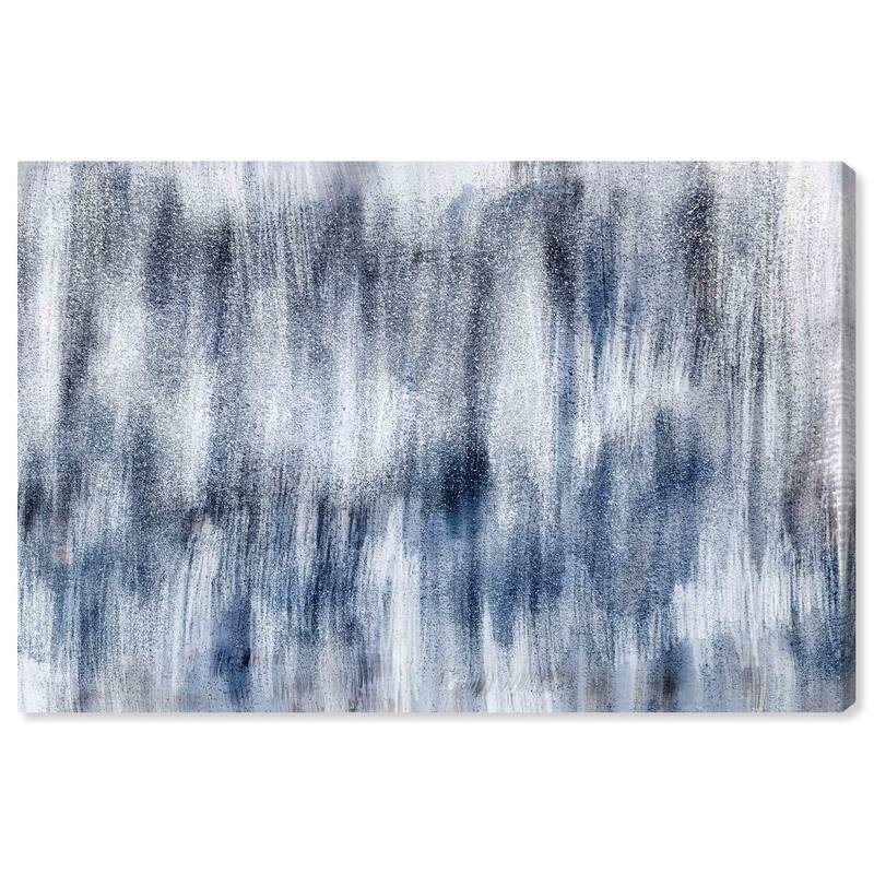 Wynwood Studio Canvas Abstract Luna Llena Azul Blue and Dark Blue Modern & Contemporary Wall Art Canvas Print