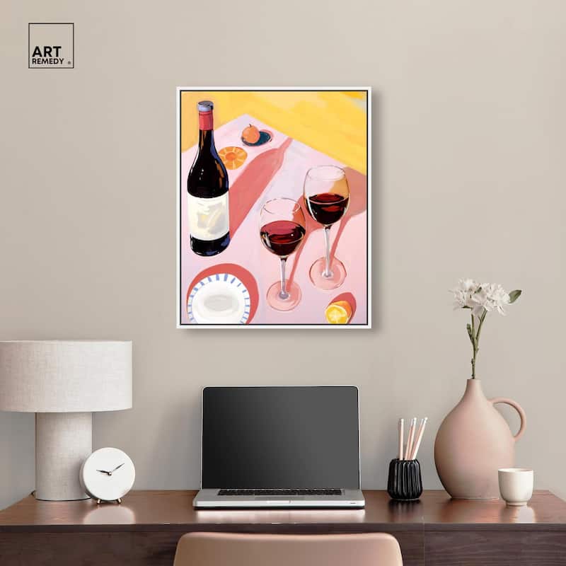 Summer Wine table Canvas by Art Remedy