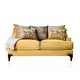 preview thumbnail 7 of 6, Furniture of America Gisc Contemporary Fabric Padded Nailhead Loveseat Gold