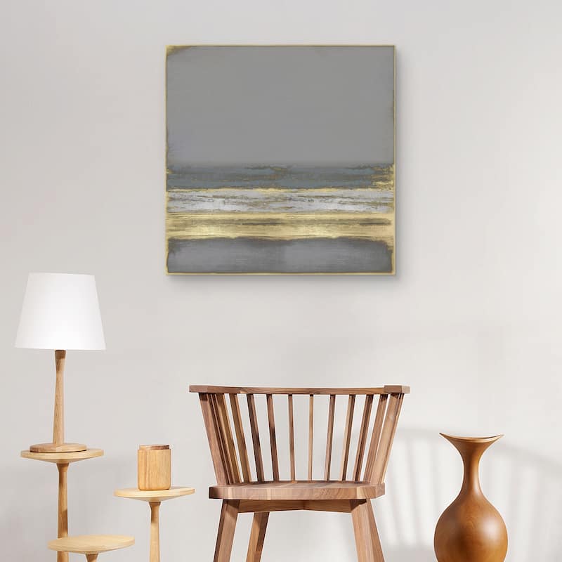 Gold on Gray by Taylor Hamilton Canvas Art Print