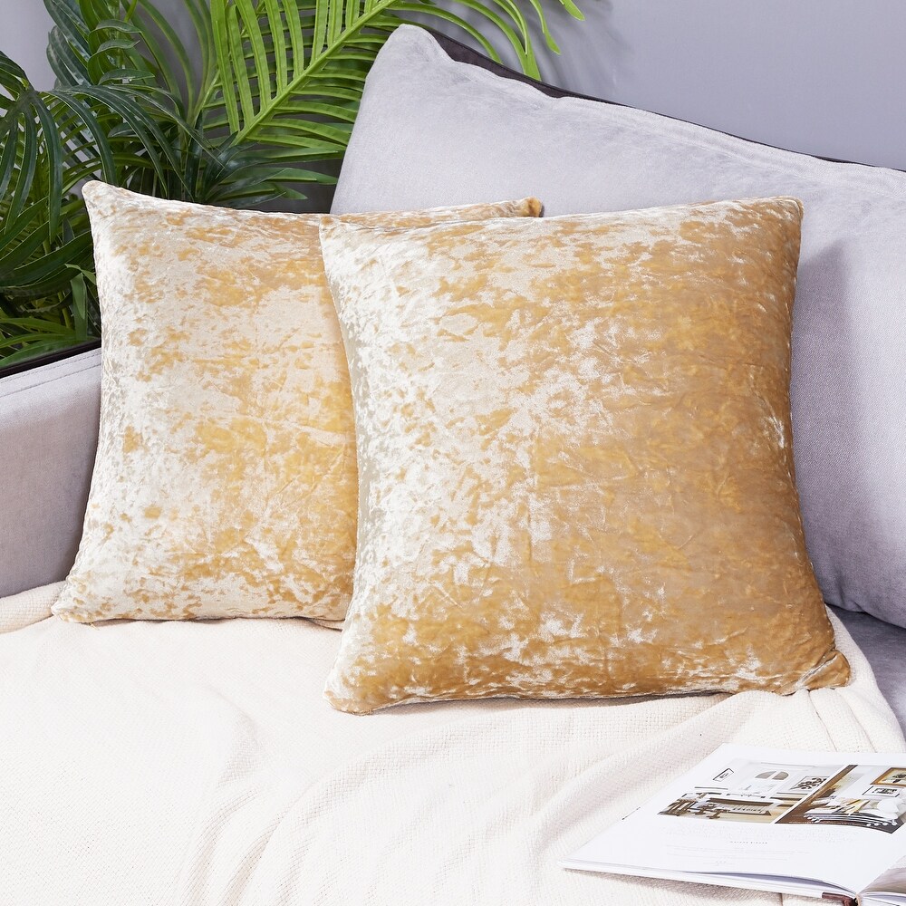 Gold store velvet throw