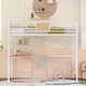 preview thumbnail 14 of 24, Multiple Functions Design Loft Bed with Guardrail, one Shelf and Built-in Desk, Twin Size