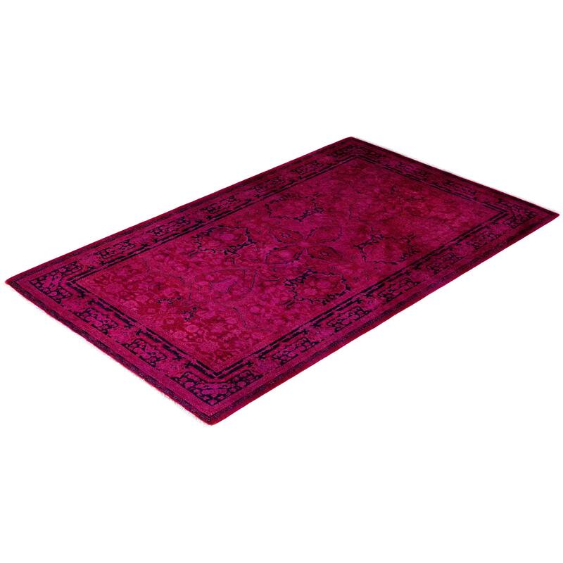 Overdyed One-of-a-Kind Hand-Knotted Area Rug - Pink - 3' 3" x 5' 3"
