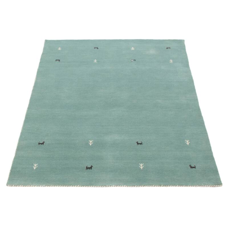 Kashkuli Gabbeh Blue Rug 4'7" x 6'6" - 4'7 x 6'6