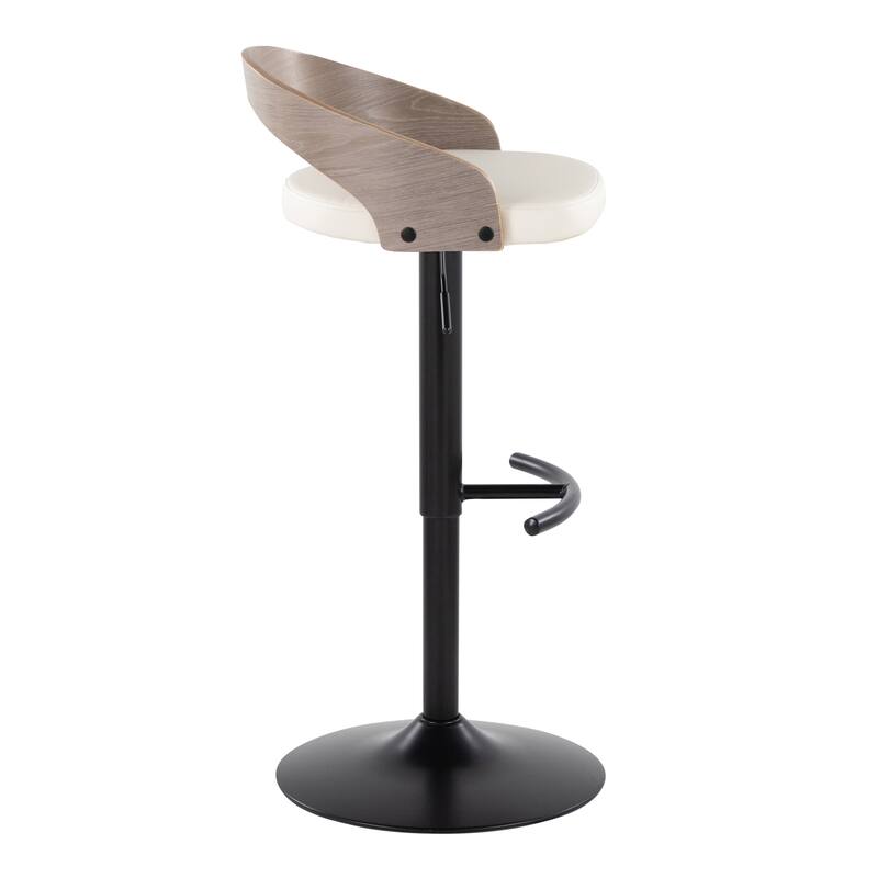 Carson Carrington Stavanger Adjustable Bar Stool with Rounded T Footrest (Set of 2)