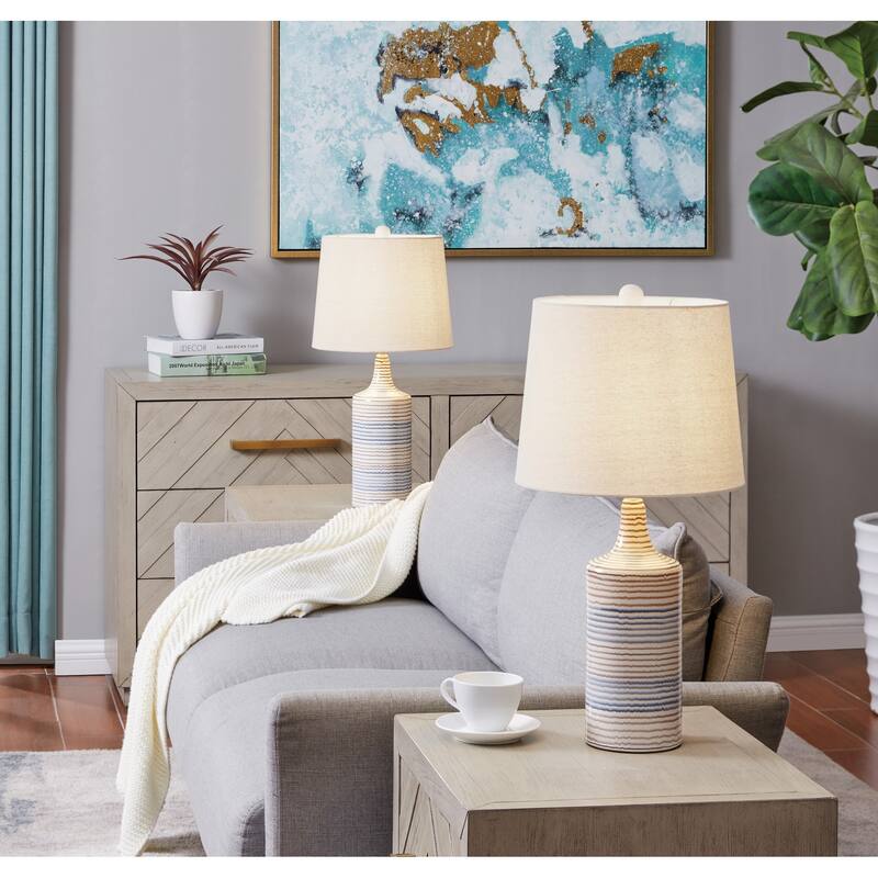 Felicia Table Lamp Set - White