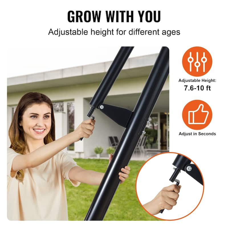 Adjustable Portable Basketball Hoop Set for Kids & Adults Indoor & Outdoor