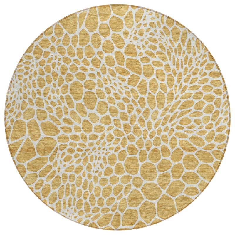 Machine Washable Indoor/ Outdoor Chantille Animal Print Rug