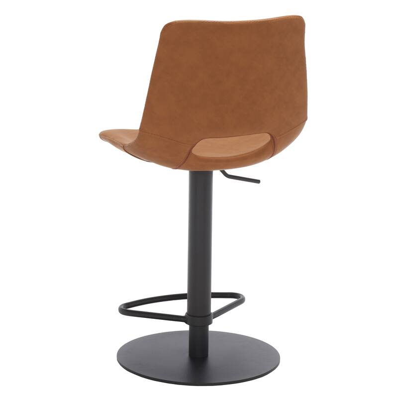 SAFAVIEH Myrtice Gas Lift Adjustable Bar Stool - 19 In. W x 17 In. D x 34-44 In. H - 19Wx17Dx44H