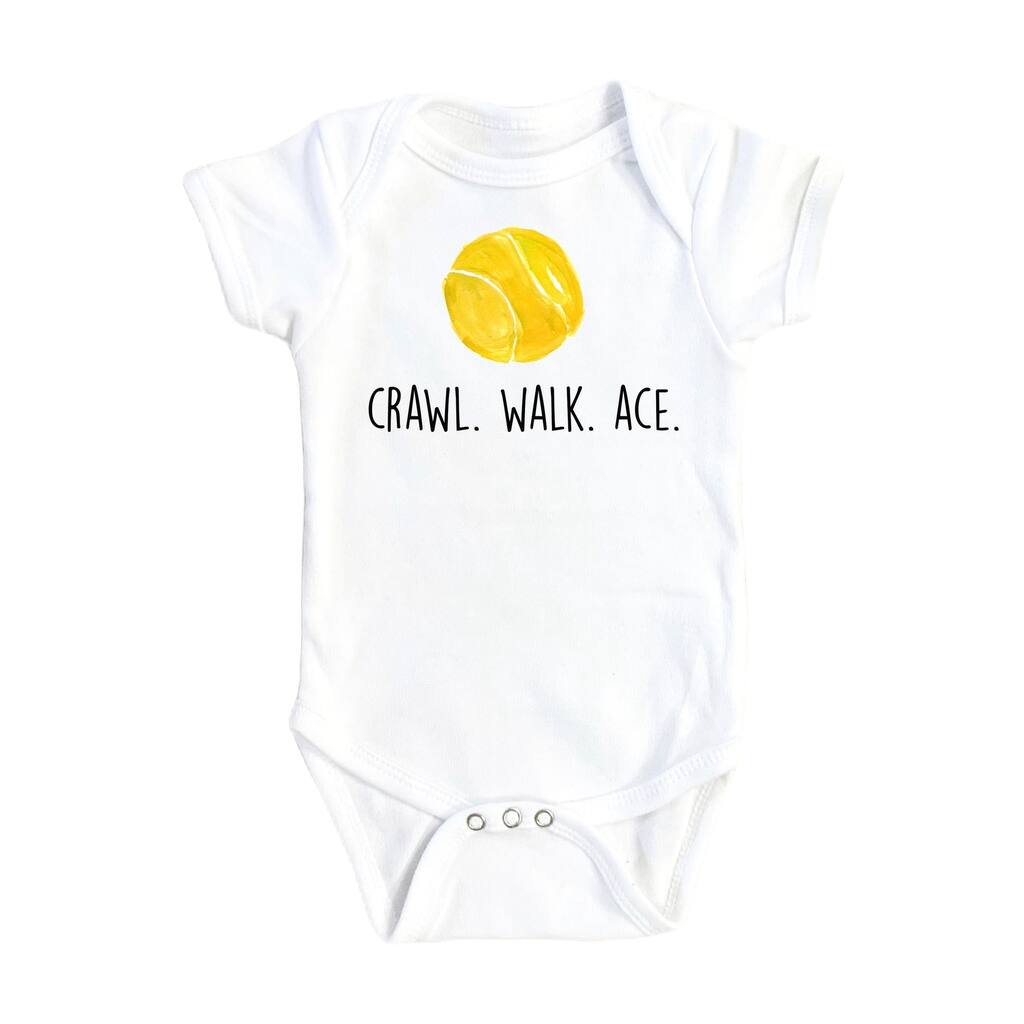 Tennis Crawl Ace - Baby Boy Girl Clothes Infant Bodysuit Funny Cute Newborn