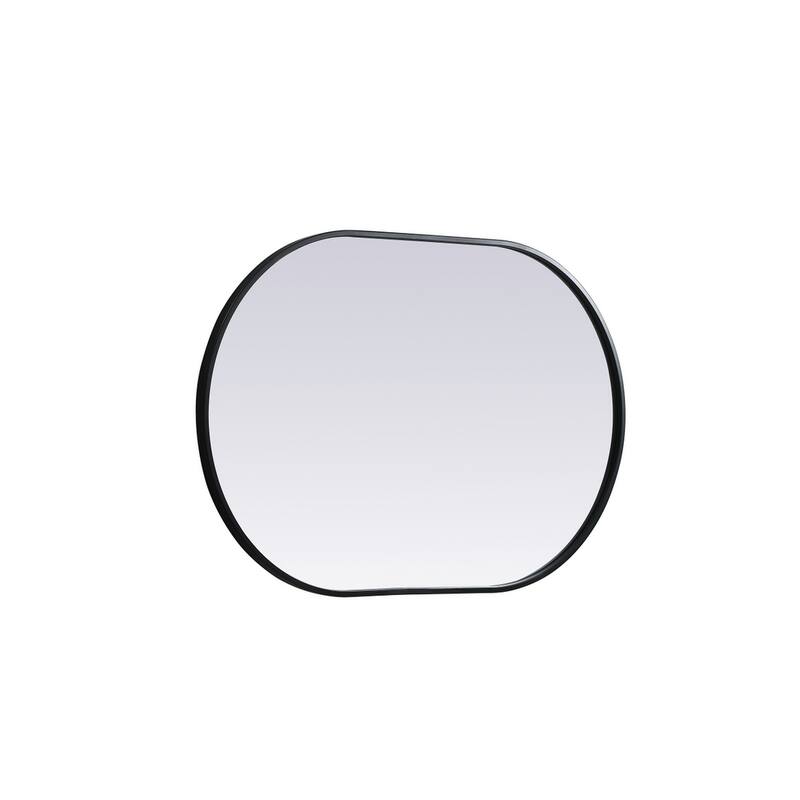 Indigo Home Metal Frame Oval Mirror 24x36 Inch