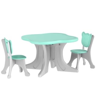 Durable 3-Piece Kids Table and Chair Set, Lightweight Design for Play and Learning, Ages 3+