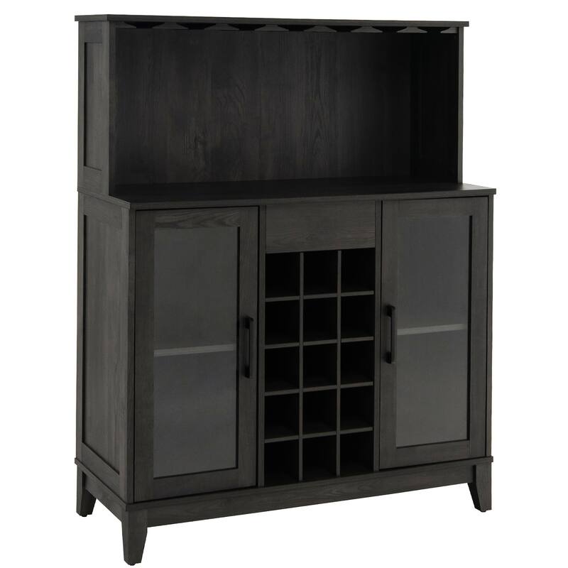 Costway 2-Door Buffet Bar Cabinet Kitchen Storage Sideboard Wine Rack