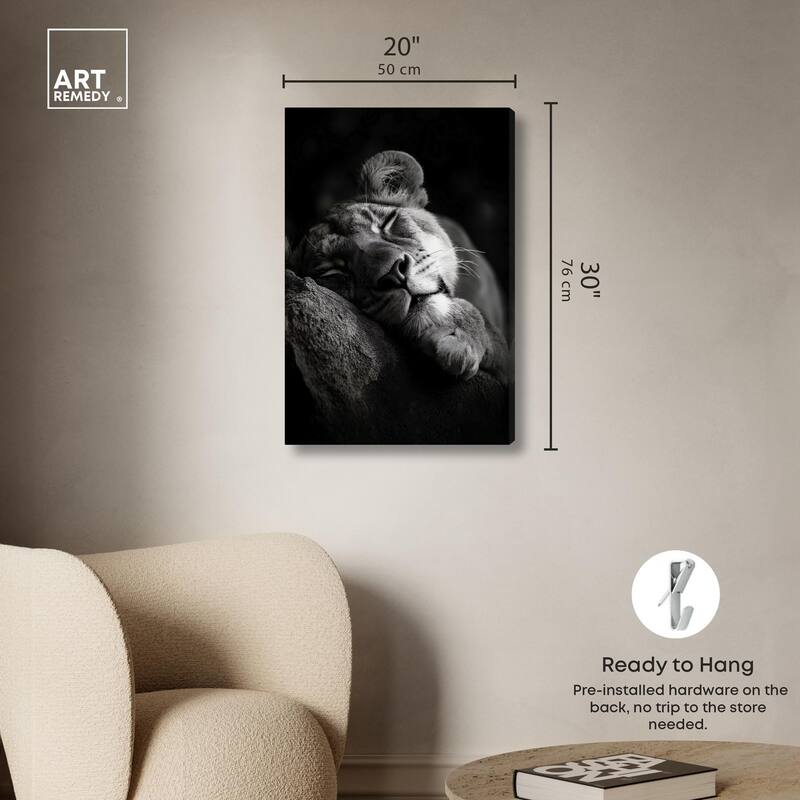 Resting Predator Canvas by Art Remedy, Gallery Wrapped