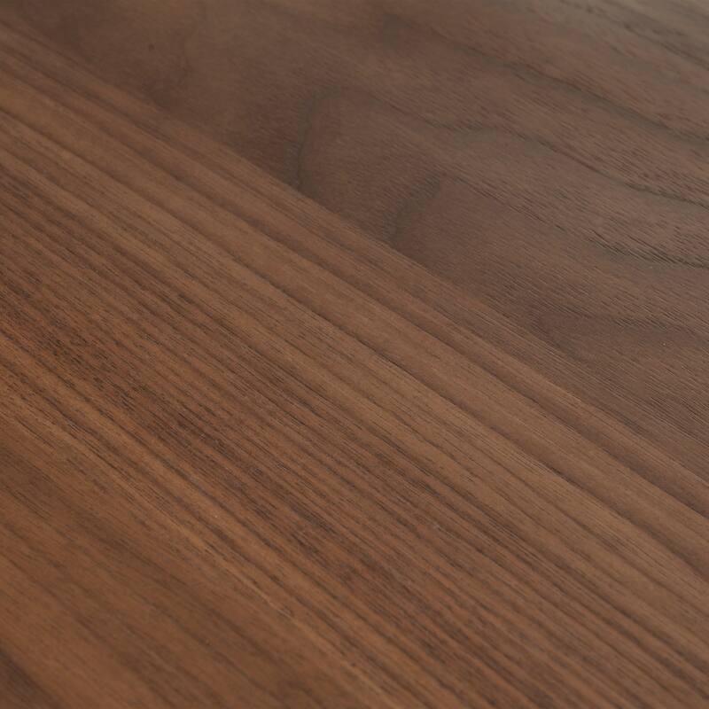 Roomfitters Dining Table with Solid Wood Legs and Rich Walnut Finish, Walnut