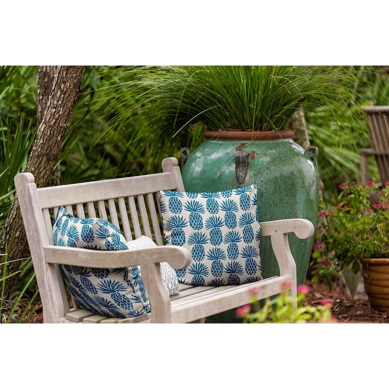 Pineapple Stripes Indoor/Outdoor Throw Pillow