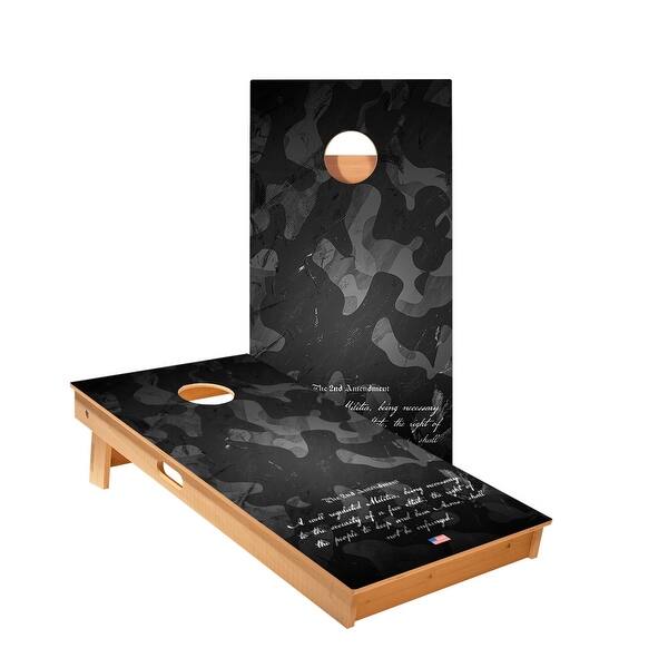 slide 2 of 5, Second Amendment Cornhole Boards NO Bags - Add Board Lights