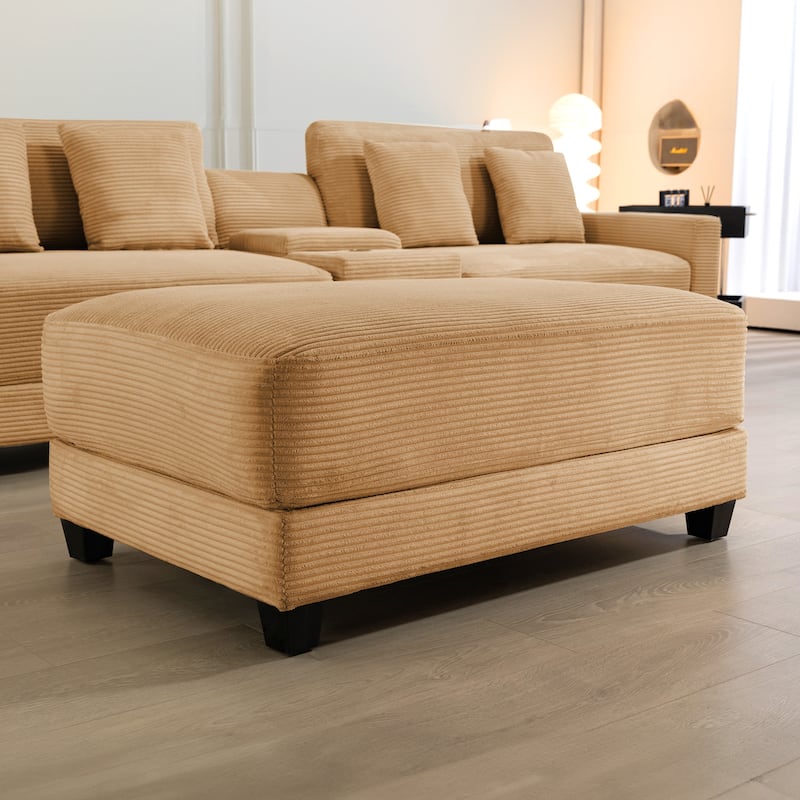 The Contemporary Oversized Corduroy Ottoman