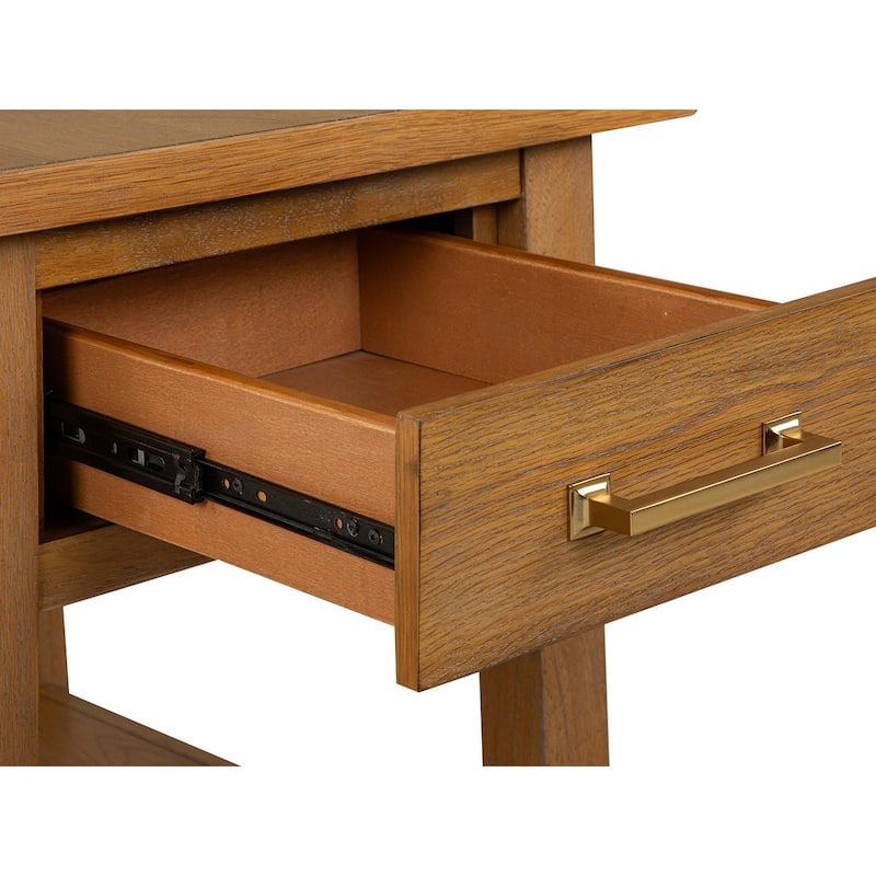 Magnussen Home Lindon Belgian Wheat Drawer End Table - 22''W x 26''D x 24''H