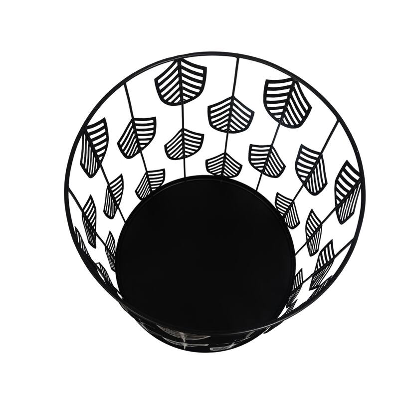 Adeco Set of 2 Round Metal Nesting Side End Tables Set - set of 2