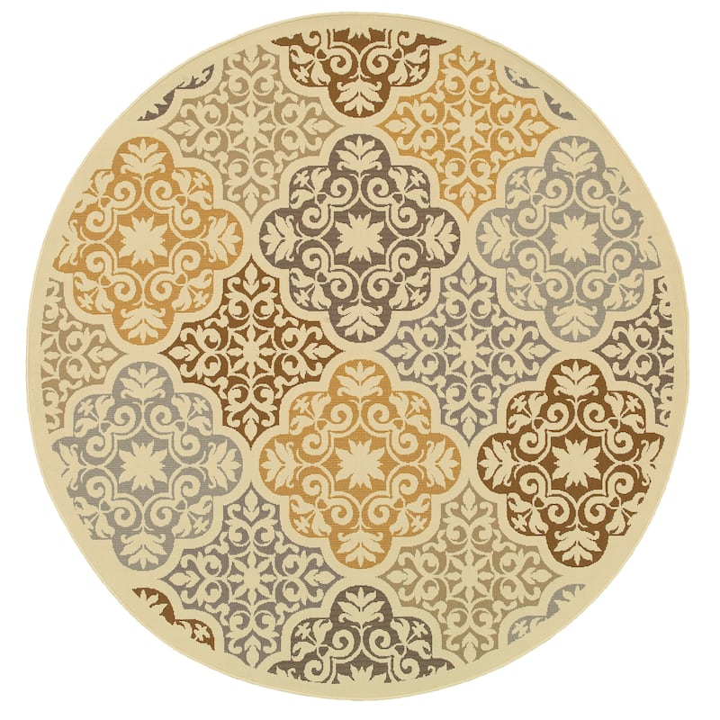 Vista Home Boden Moroccan Ivory/ Grey Indoor/ Outdoor Area Rug