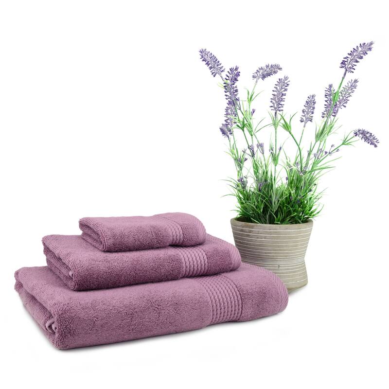 East'N Blue Lara Turkish Cotton Bath Towel Set (Set of 3) - (1 Bath Towel, 1 Hand Towel, 1 Washcloth)