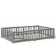 preview thumbnail 16 of 159, Wood Floor Bed with Safety Guardrails and Door
