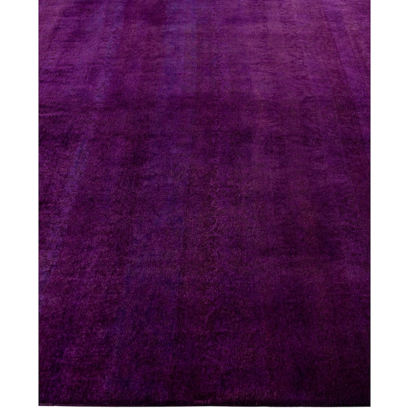 Overdyed One-of-a-Kind Hand-Knotted Area Rug - Purple - 6' 1" x 9' 5"