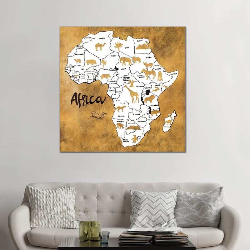 iCanvas "Africa Map" by Patricia Pinto Canvas Print