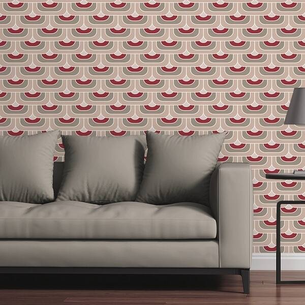 Shop Circle Art Group Removable Wallpaper Tile Square Koi Brown