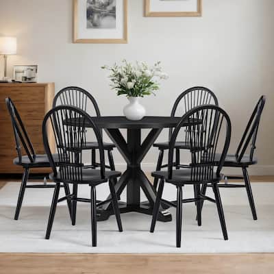 Windsor 17.9" Wide Butterfly Shape Seat Bow Back Dining Chairs