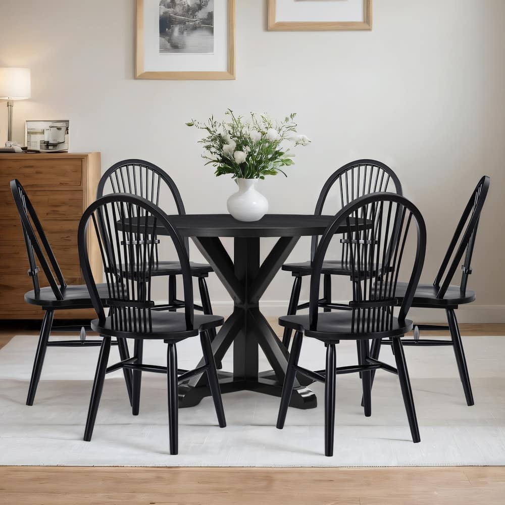 Windsor 17.9" Wide Butterfly Shape Seat Bow Back Dining Chairs