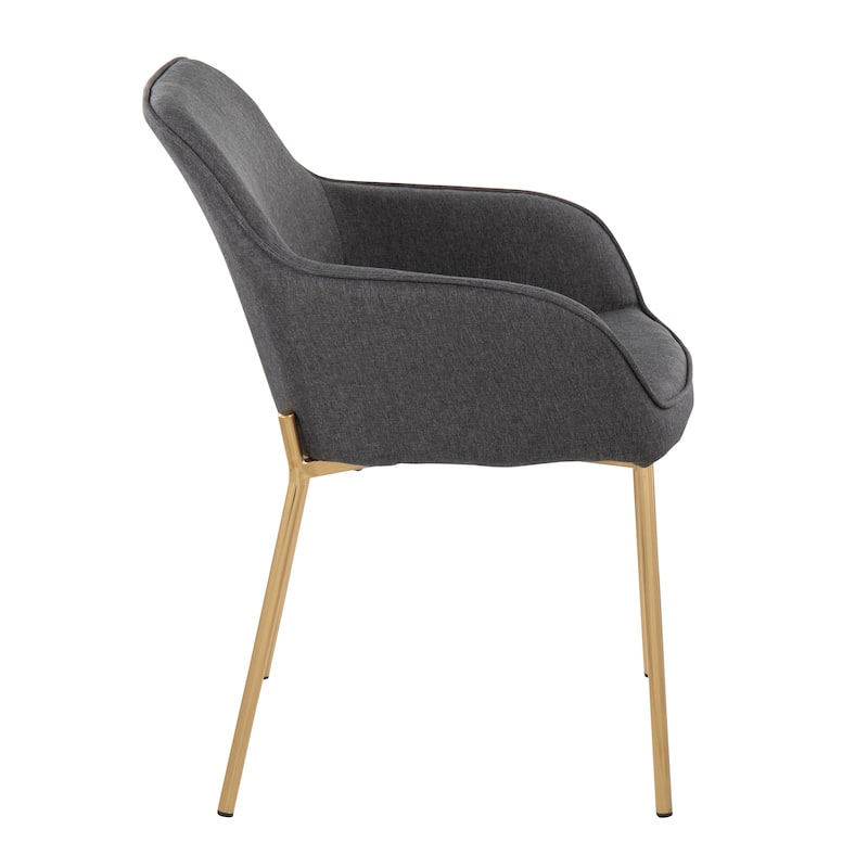 Silver Orchid Galotti Gold Upholstered Dining Chair (Set of 2)