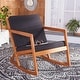 preview thumbnail 7 of 60, SAFAVIEH Outdoor Vernon Rocking Chair Natural/Black