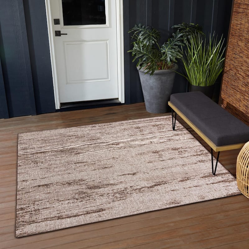 Outdoor Ucul Collection Area Rug - Brown - 10' Square