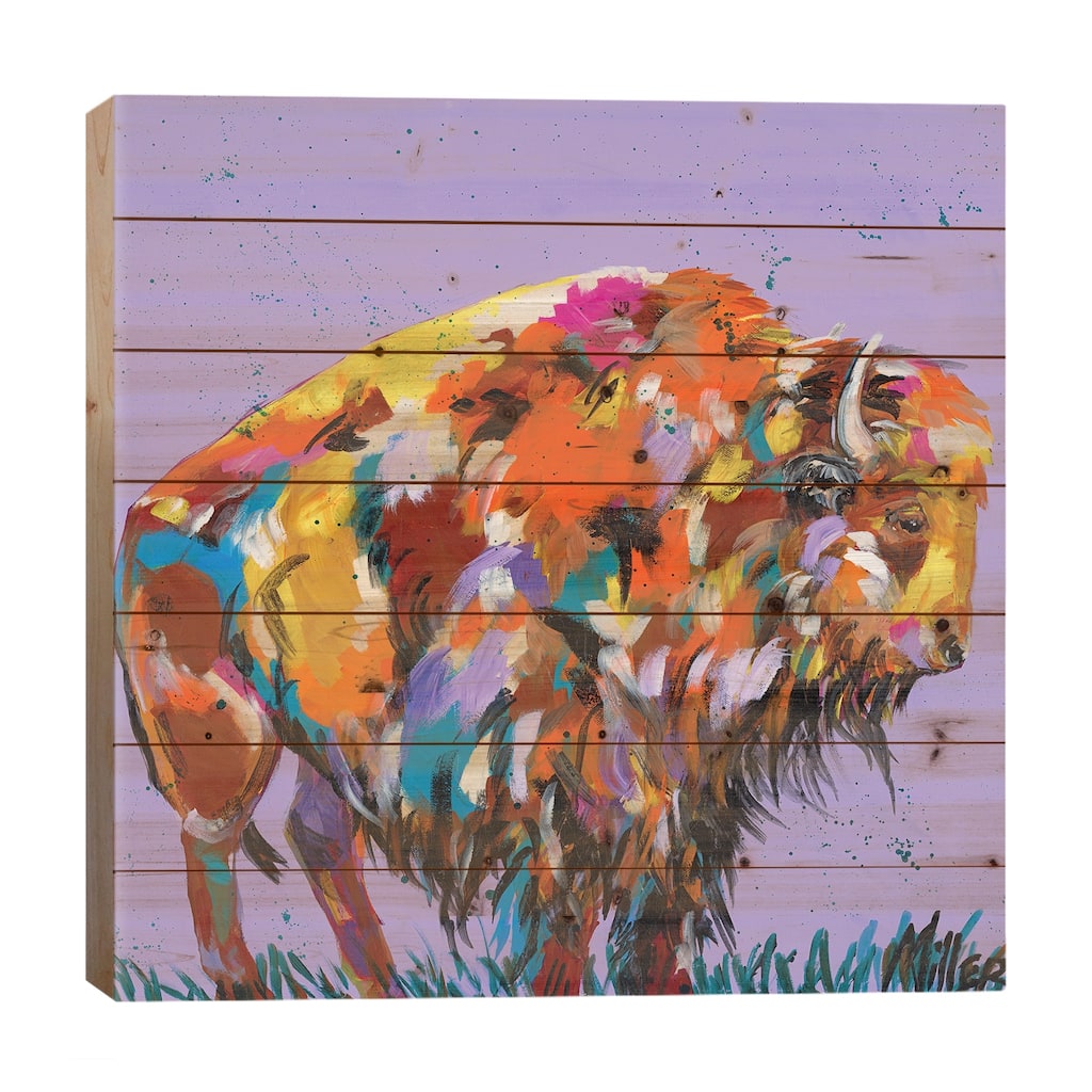 Shake It Off Print On Wood by Tracy Miller - Multi-Color