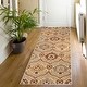preview thumbnail 42 of 125, Miranda Haus Oriental Traditional Floral Damask Indoor Area Rug 2'7" x 8' - Camel