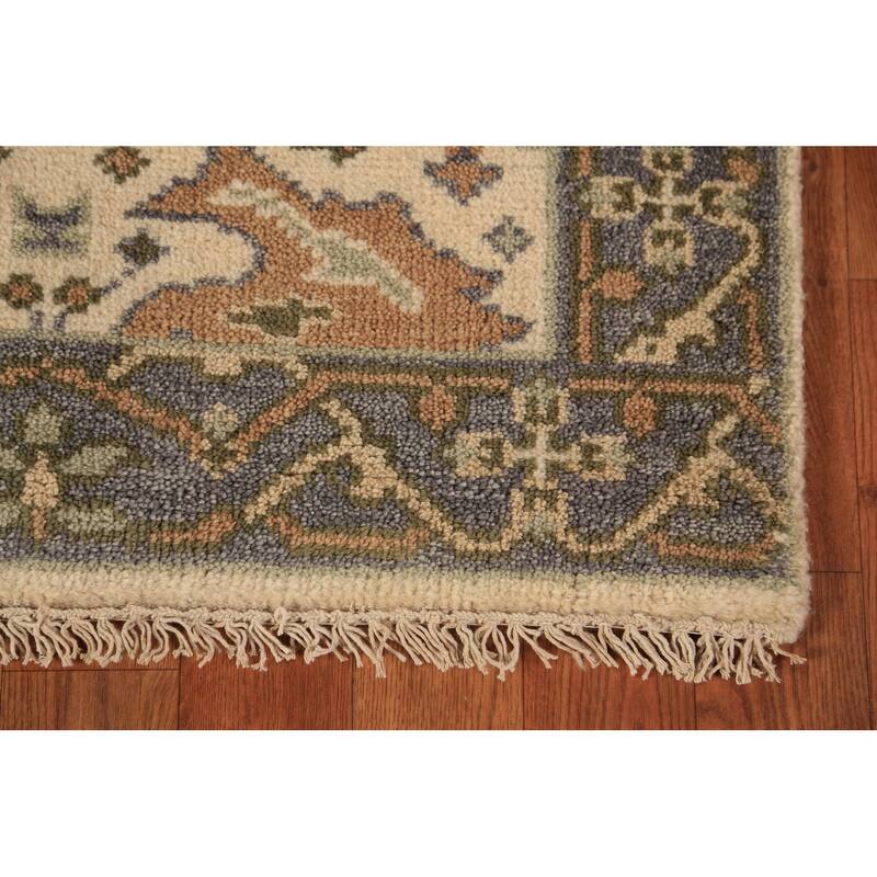 Oushak Indian Runner Rug Handmade Wool Carpet - 2'7"x 7'7"