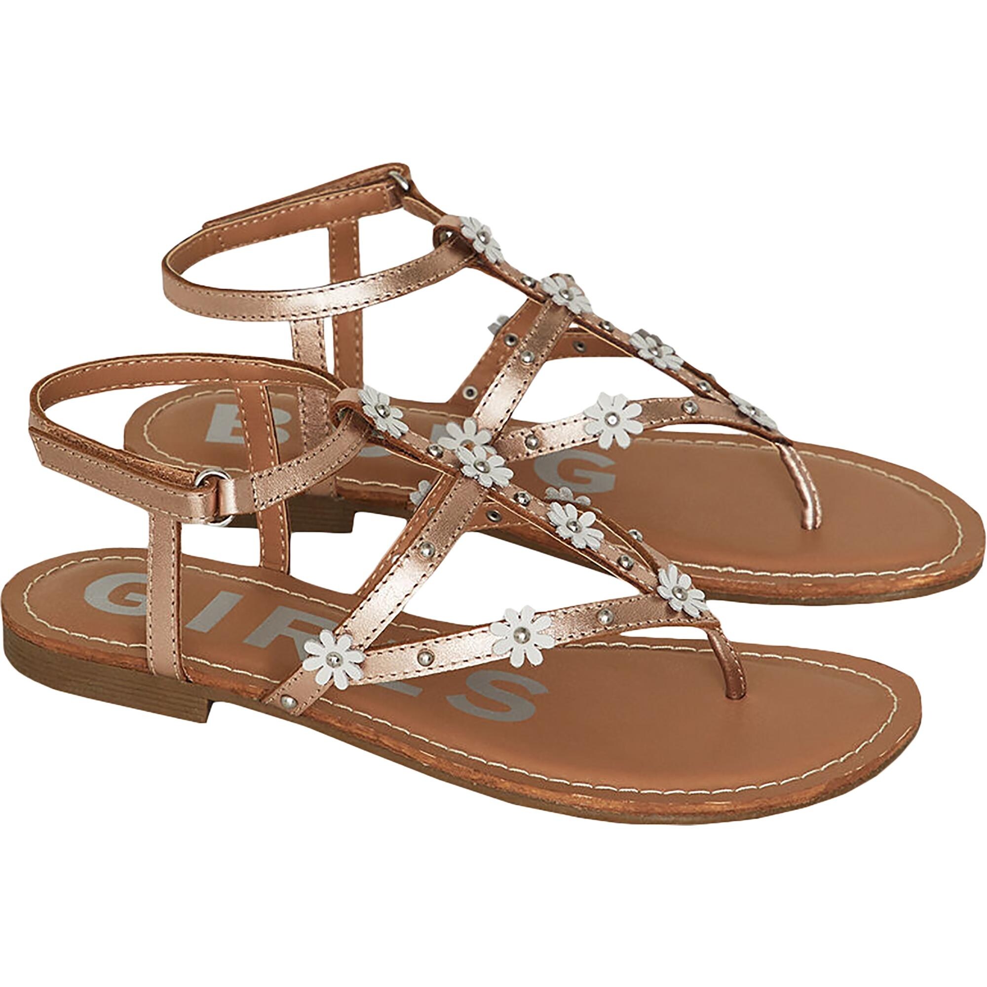 girls rose gold sandals