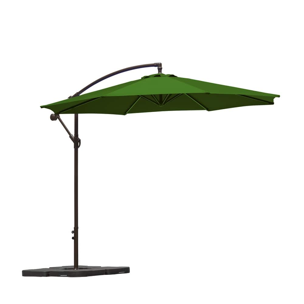 Steele 10-ft. Offset Patio Umbrella with Weight Base Stand