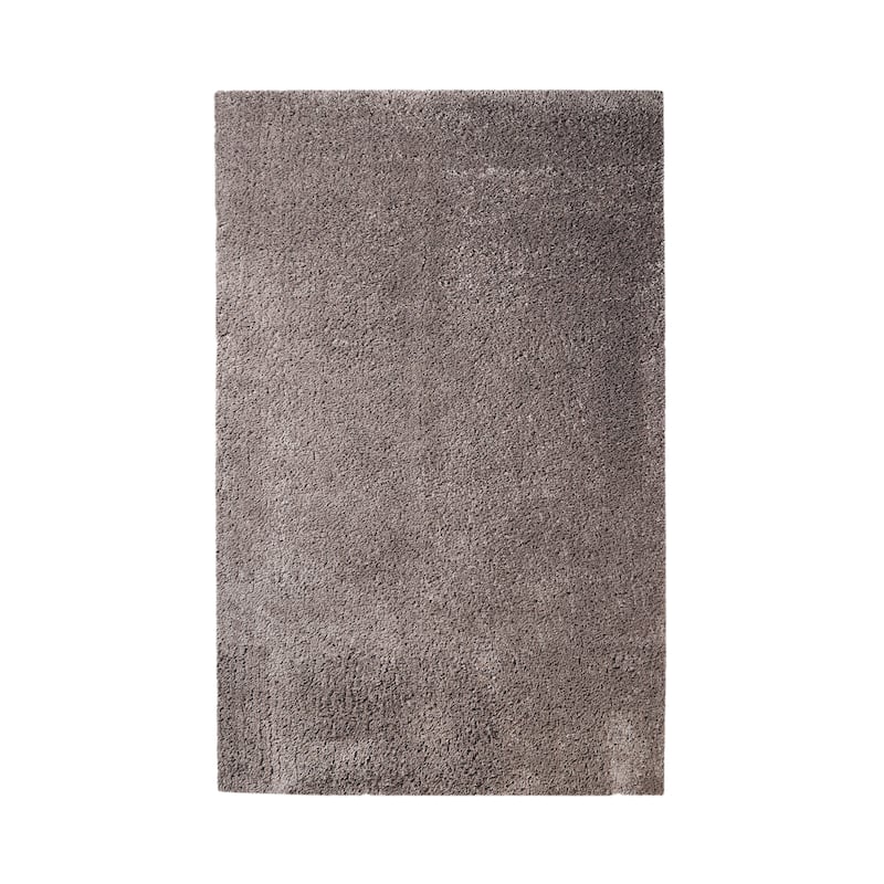 Superior Plush Shag Fuzzy Modern Solid Indoor Area Rug or Runner - 4' X 6' - Taupe